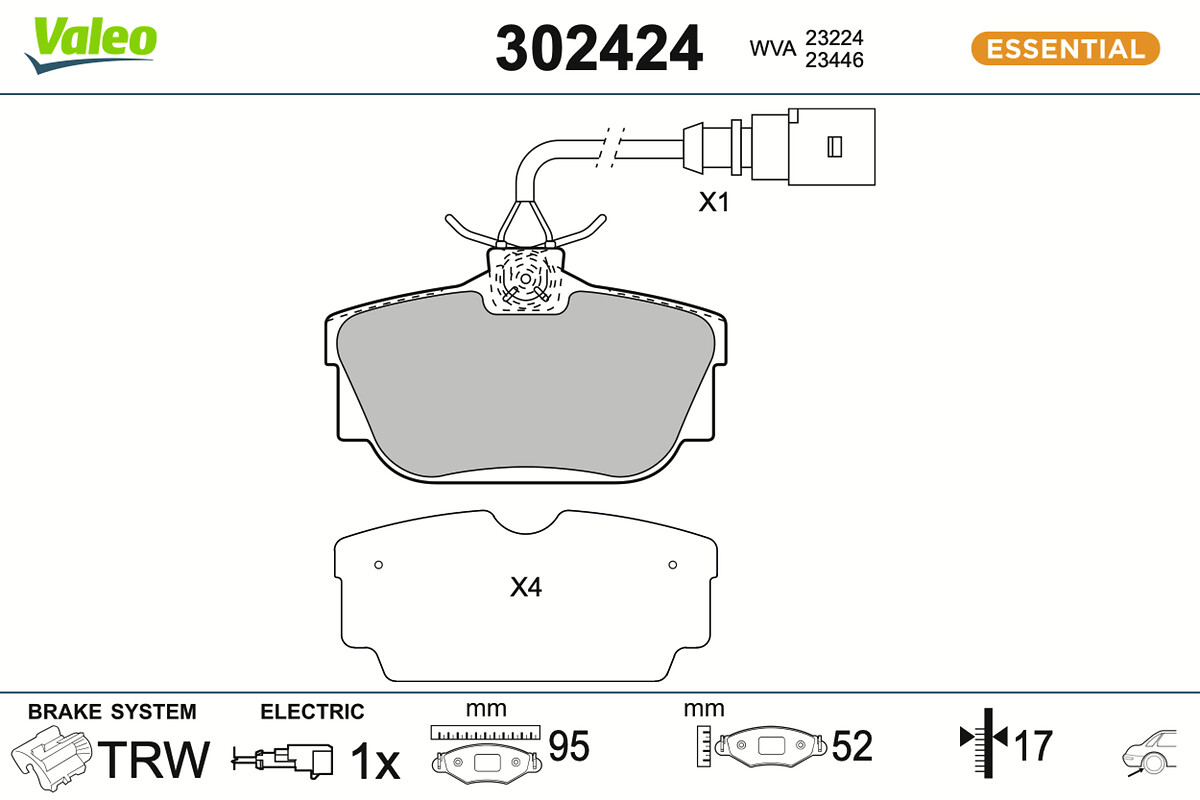 BRAKE PADS FIRST VW TRANSPORTER RR